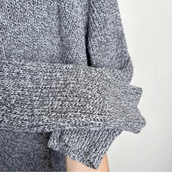 Topshop Womens 6 Marble Grey  Balloon Sleeve Mock Neck Sweater Dress - Picture 9 of 15